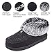Women's Cozy Memory Foam Slippers Fluffy Wool Like Faux Fur Fleece Lined House Shoes with Non Skid Indoor Outdoor Sole (10 B(M) US, Deep Black)