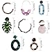 Outee 12 Pairs Acrylic Earrings Hoop Earrings Resin Drop Dangle Earrings Polygonal Bohemian Fashion Jewelry Earrings for Women Dress Accessory