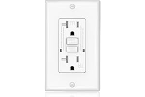 OMEENET GFCI Outlet, Tamper-Resistant Outlets, UL Listed Self Test GFI Receptacle with 2 LED Indicator, 20 Amp, White (1 Pack)