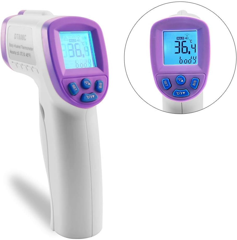 Non Contact Digital Thermometer - 32-42℃(89-107℉) Infrared Temperature Gun Accurate Instant Readings Fever Temperature Measure Tool for All People