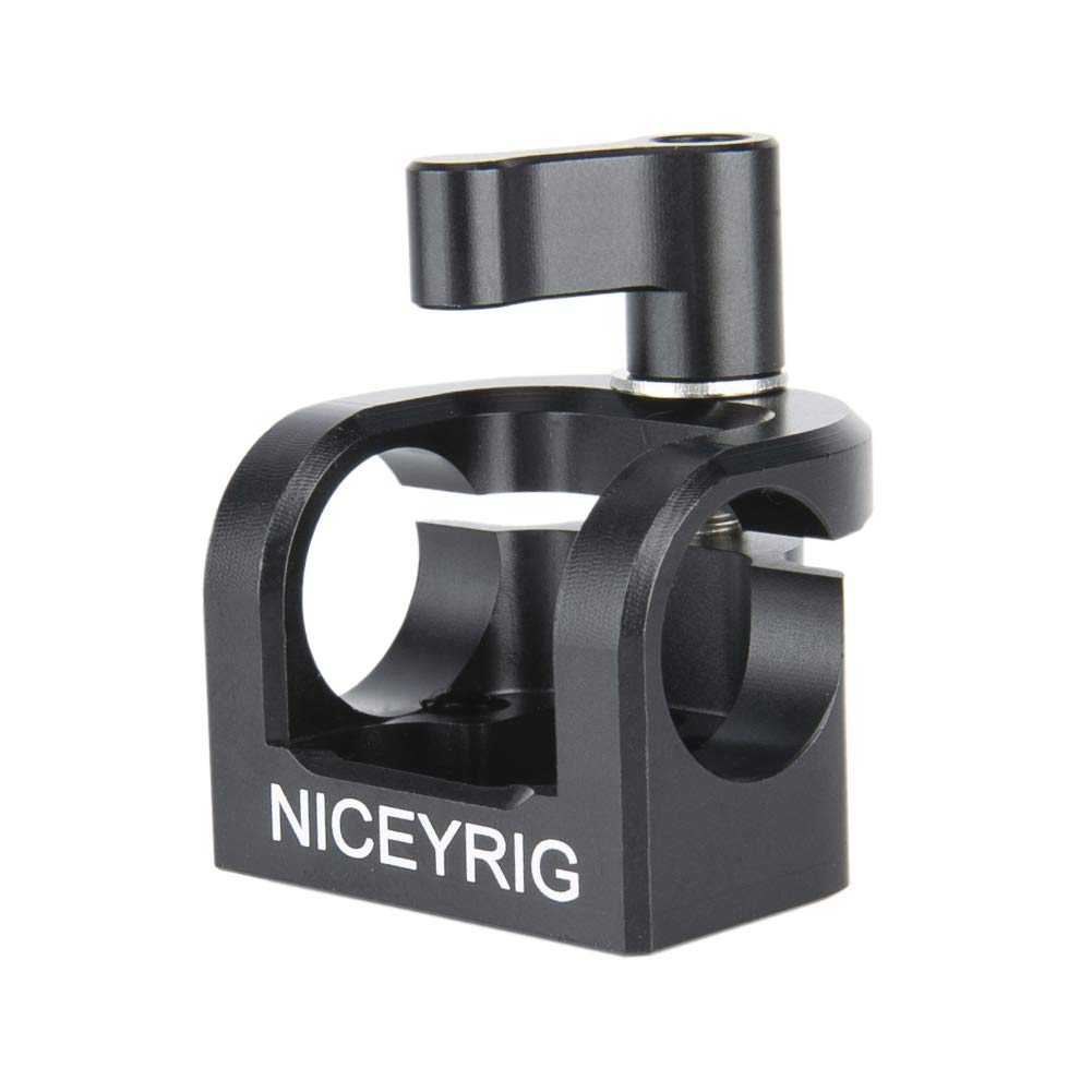 NICEYRIG 15mm Rod Clamp Single Camera Rod Mount for 15mm Rods Support System EVF Microphone Mount