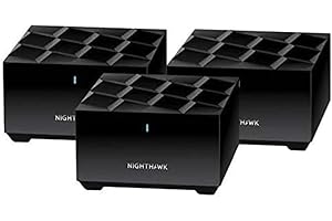 Netgear Nighthawk Whole Home Mesh WiFi 6 System, 3-Pack, BLK (Renewed)