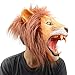 Latex Animal Head Mask Halloween Party Costume Decorations - Mouth Open Lion