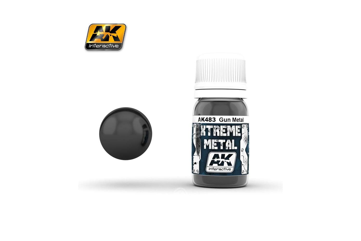 AK Interactive - 30 ml Extreme Metal Paints - Gun Metal