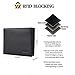 Mens Genuine Leather Bifold Wallet with 2 ID Window and RFID Blocking