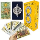 MIRIYAN Classic Tarot Cards Deck with Original Pamela Colman Smith Artwork | This Premium Rider Waite Tarot Deck is a Long Lasting 78 Card Tarot Set for Beginners and Experienced Readers