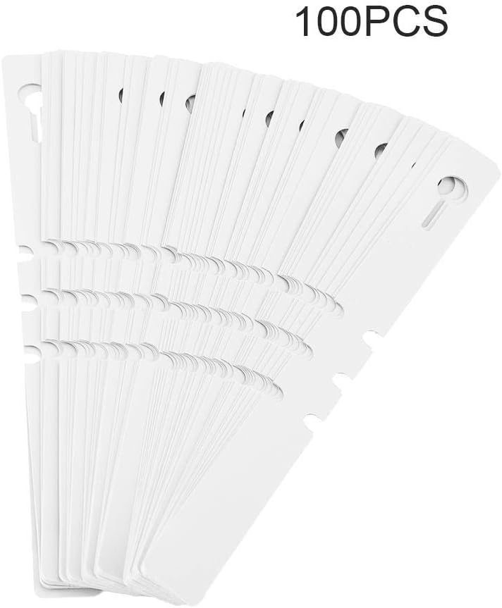 100PCS Plastic Plant Hanging Tree Tags Wrap Around Waterproof Garden Labels for Nursery Plants Outdoor Indoor Use White Plant Markers - Image 5