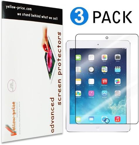 Apple iPad Air (Apple iPad 5) (Generation 5) Premium High Definition (HD) Clear Screen Protector [3-PACK] - with Cleaning Cloth