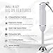 Chefman Immersion Stick Hand Blender, Stainless Steel Shaft & Blades, Powerful 300 Watt Ice Crushing 2-Speed Control One Hand Mixer, Soft Touch Grip - Ivory