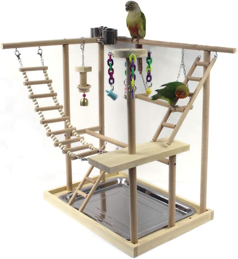 Perches Parrots Playstand Bird Playground Parrot Perch Gym Stand