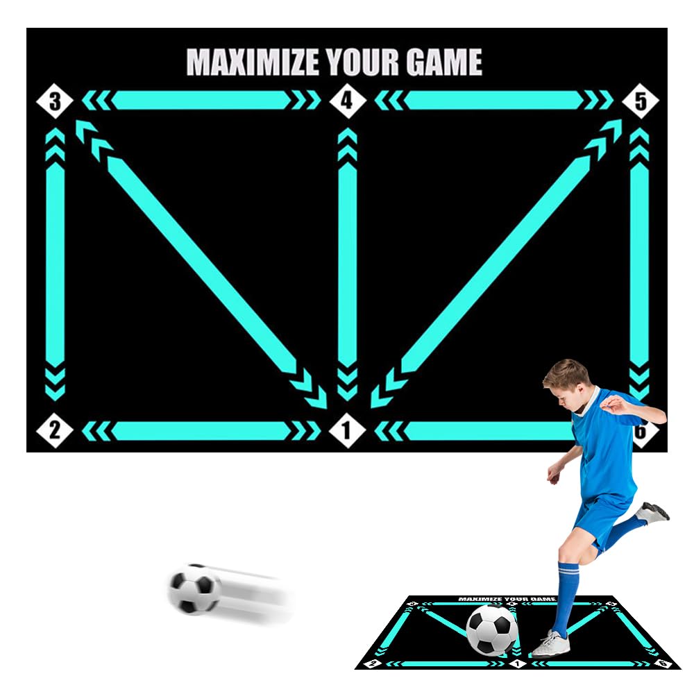 AVCXEC Football Mat - 60*90cm Mastery Mat for Ball Control & Dribble Training, Non-Slip for Adults & Children