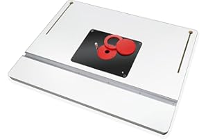 AFFECTNIANLY 32" x 24" MDF Router table top with inset plate ＆ three-hole adjustment ring
