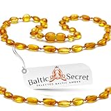 Amber Teething Necklace for Babies, Certified Amber Beads, 50% Higher in Value and Effectiveness, Extra Safe Teething Necklace with Teething Pain & Drooling Reduce Properties / HNY.P-BN29.5