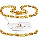 Amber Teething Necklace for Babies, Certified Amber Beads, 50% Higher in Value and Effectiveness, Extra Safe Teething Necklace with Teething Pain & Drooling Reduce Properties / HNY.P-BN29.5