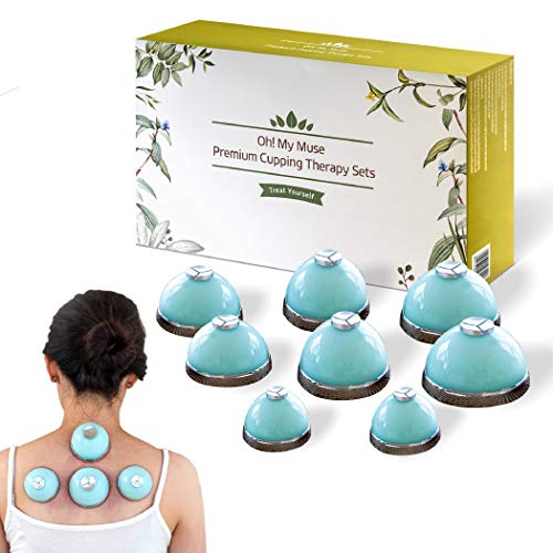 Oh! My Muse Cupping Set - Cupping Therapy Set - Unbreakable Silicone Cupping Kit with No Pump Needed, Therapeutic…