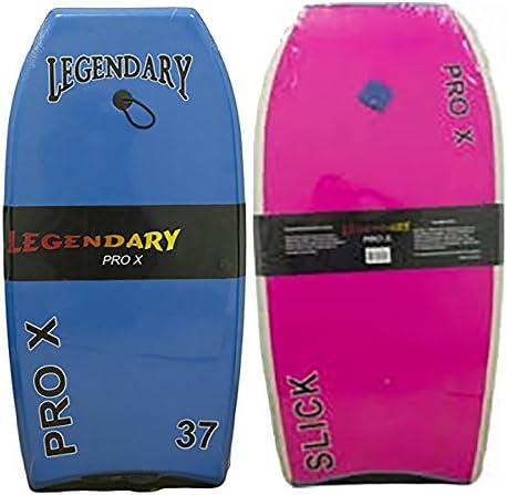 Legendary Pro X Slick Bottom Body Board (Choose Color &amp; Size) (Blue/Pink, 37")