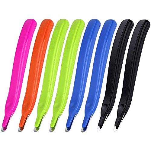 HOSTK 8pcs Magnetic Staple Remover Puller Tool Pen-Type Effortless for Office School and Home Black Blue Pink Orange Green - Thumbnail 6