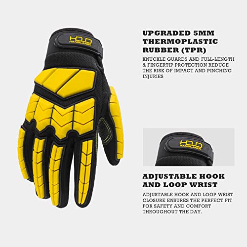 Anti Vibration Work Gloves Men,TPR Impact Protection Gloves,SBR
