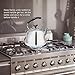 AMFOCUS Stovetop Tea Kettle Teapot - 18/10 Stainless Steel - 2 liters