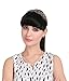SARLA Clip on Bangs Fringe Hair Extensions Synthetic Hairpiece Hair Piece For Women Full Straight Fashion Stylish Cute Japan High Temperature Fiber(B7#Jet Black 1B)