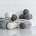LEMON Wool Dryer Balls, All Natural, Eco-Friendly, Reusable Laundry Essentials, 12 pack - 6 white and 6 gray