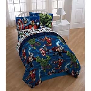 Amazon.com: 5 Piece Boys Marvel Avengers Theme Comforter ...