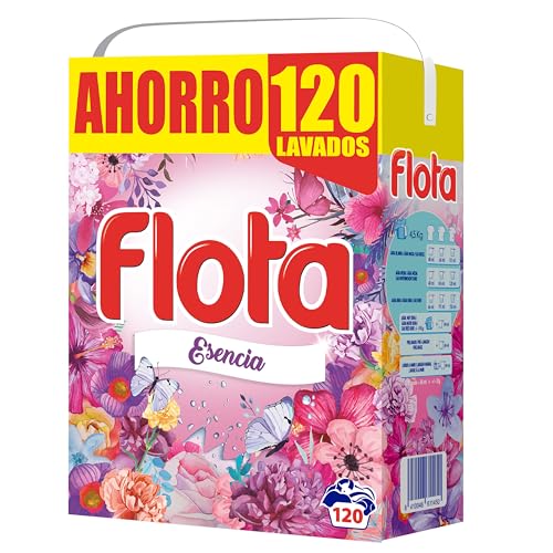 | Esencia | Detergente Lavadora en Polvo | Ropa Blanca y de Color | Antimanchas y Antiolores | 120 Lavados
