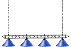 Wellmet Pool Table Light, 70 Inch 4-Light Billiard Light Fixture Hanging Kitchen Island Light Pool Table Lighting for Pool Table, Snooker Table, Game Room, Kitchen