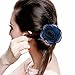 Rose Flower Hair Clips, Brooches, and Pins with Blue Accent | Versatile Floral Accessories for Women