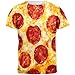 Old Glory Pepperoni Pizza Costume All Over Adult T-Shirt - Medium Multi