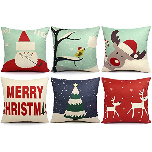 6 packs chirstmas pillows covers 18 x 18 christmas déc…