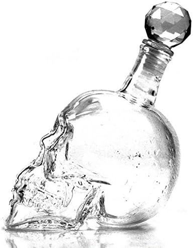 Crystal Skull Head Vodka Bottle Creative Gothic Wine Vodka Decanter (550ML)