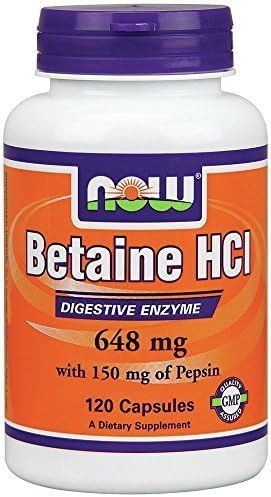 Betaine HCL Now Foods 120 Caps by NitikanShop