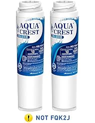AQUACREST FQSLF NSF 401,53&42 Certified to Reduces Lead, Chlorine, Taste & Odor, Cyst, Benzene and More, Compatible with GE FQSLF (1 Set)