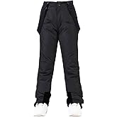 RIUIYELE Women's Detachable Ski Bib Pants Outdoor Windproof Waterproof Snow Pants Insulated Warm Pants