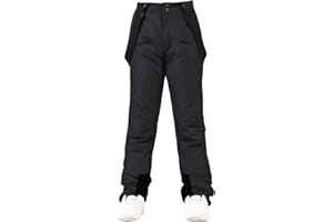 RIUIYELE Women's Detachable Ski Bib Pants Outdoor Windproof Waterproof Snow Pants Insulated Warm Pants