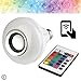LED RGB Color Bulb Light E27 Bluetooth Control Smart Music Audio Speaker Lamps