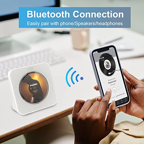 Desktop Vertical CD Player with Speakers HiFi, Portable CD Players for