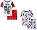PJ Masks Toddler Boys' Cotton 4-Piece Pajama Set-Pj, White, 2T