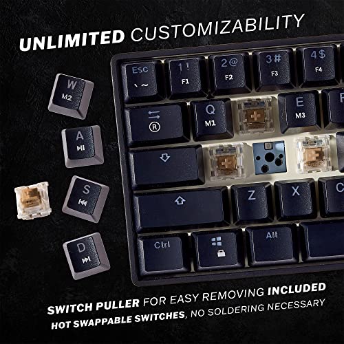 HK GAMING GK61 Mechanical Gaming Keyboard 61 Keys Multi Color RGB