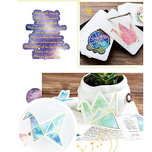 DIY Decorative Sticker, Last Night Stars Series Washi Sticker for Diary Album Notebook Scrapbook Lifelog Cute Stationery Sticker, Pack of 60pc(#1) - Thumbnail 2