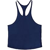 ZUEVI Men's Stringer Tank Tops Muscule Cut Bodybuilding Gym Vest Y-Back Workout Sleeveless T-Shirt
