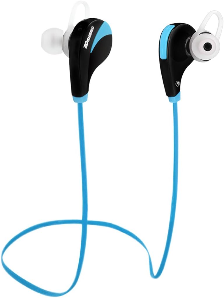 Bluetooth Headphones TOSHENG in-Ear Wireless Hands-Free Phone Earphone Sport Earbuds (Blue)