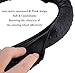 JYPC Silicone Anti-slip Car Steering Wheel Cover Novel Geometrical Pattern Universal 15 inch (Grey)
