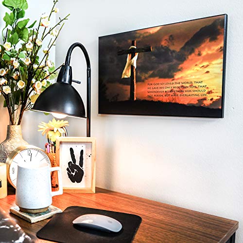 image for LACOFFIO John 3:16 Wooden Art Décor Plaque – Religious Christian Bi