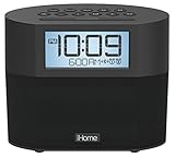 Sound Design iBT231B iHome Bluetooth Dual Alarm FM Clock Radio with Speakerphone & USB Charging 1.1 - Featuring Melody