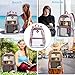 Clear Backpack Transparent Casual Daypack Travel Lightweight Bookbag See-Through Rucksack for Men/Women(Rose Gold)