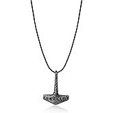 Confede Men's Viking Rune Necklace Stainless Steel Elder Futhark Rune Handmade Solid Nordic Jewelry