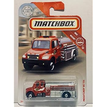 Matchbox 2018 Freightliner M2 106 Red #48/100 MBX Rescue 7/20 Toy Fire Engine Truck Die Cast 1:64 Scale