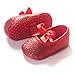 RVROVIC Baby Girl Moccasins Infant Princess Sparkly Premium Lightweight Soft Sole Tassels Prewalker Toddler Girls Shoes (M:6-12 Months, Red)